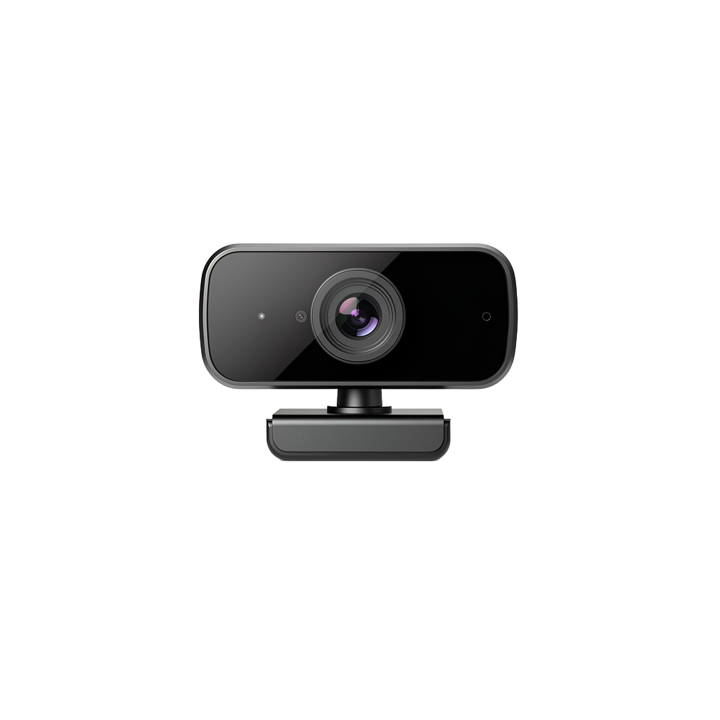 Four deferent types webcams on white background