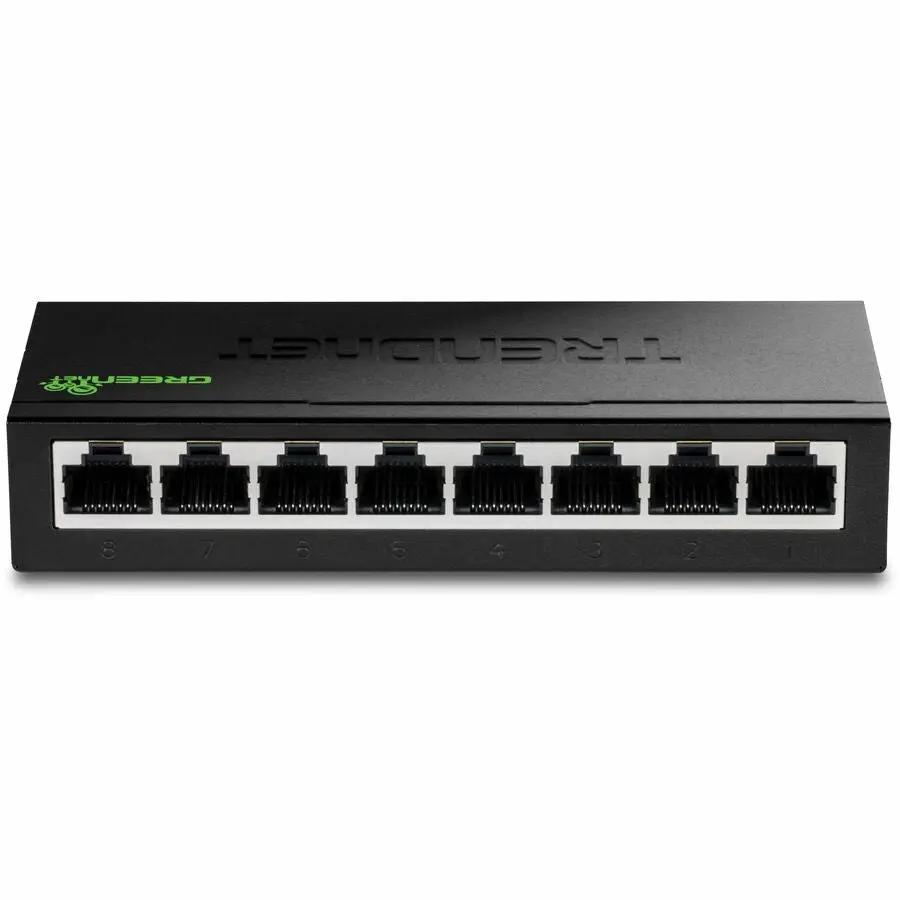 TRENDnet GREENnet TEG-S80g 8-Port Unmanaged Switch, black desktop metal network switch