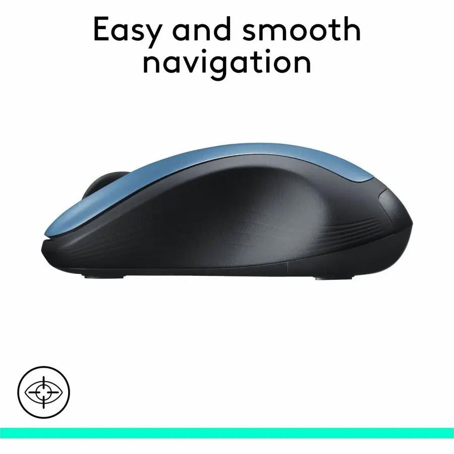 Logitech M310 Wireless Mouse, 2.4 GHz with USB Nano Receiver, 1000 DPI Optical Tracking, 18 Month Battery, Ambidextrous, Compatible with PC, Mac, Laptop, Chromebook (Peacock Blue)