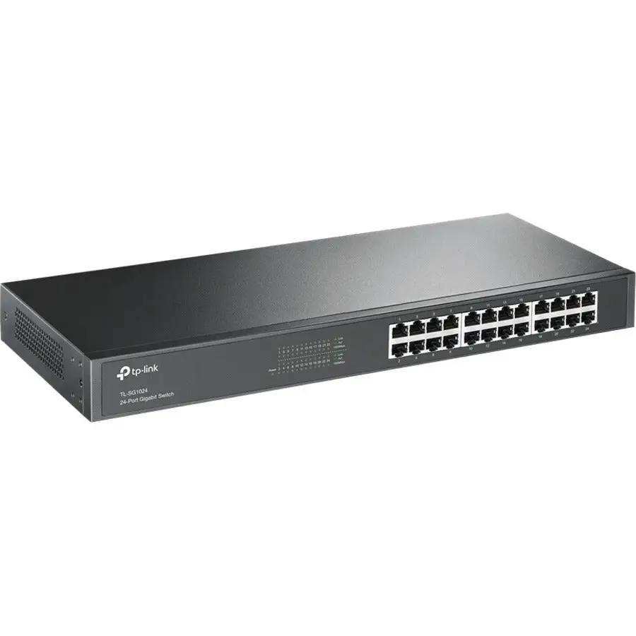 TP-Link TL-SG1024 24-Port Unmanaged Gigabit Switch, black metal chassis