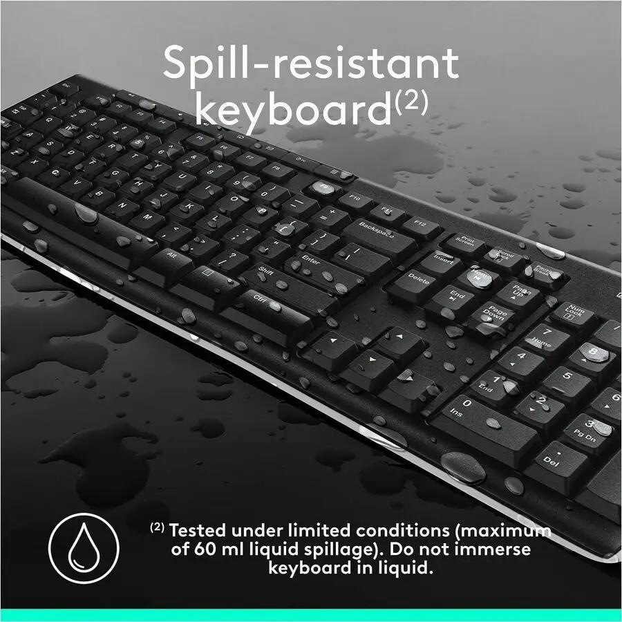 Logitech MK270 Wireless Keyboard and Mouse Combo for Windows, 2.4 GHz Wireless, Compact Mouse, Black