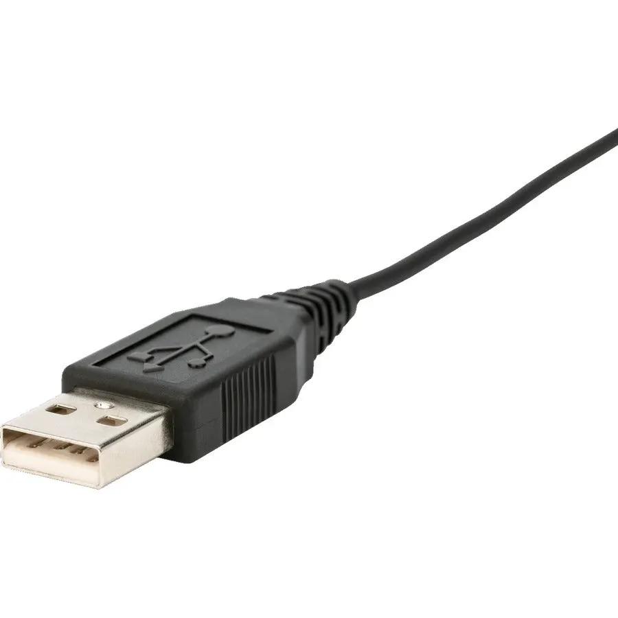 BIZ 2300 USB UC Mono USB-A male plug on black cable; standard type-A USB connector, close-up view image