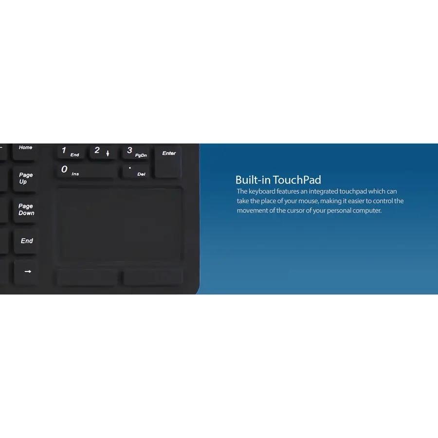 Adesso Antimicrobial Waterproof Touchpad Keyboard