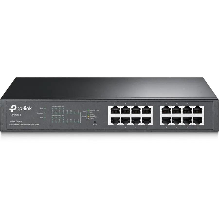 TP-Link TL-SG1016PE 16-port PoE+ Ethernet switch, gray metal chassis