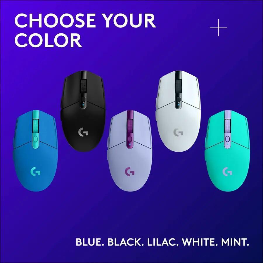 Logitech G305 LIGHTSPEED Wireless Gaming Mouse, HERO Sensor, 12,000 DPI, 6 Programmable Buttons, Black