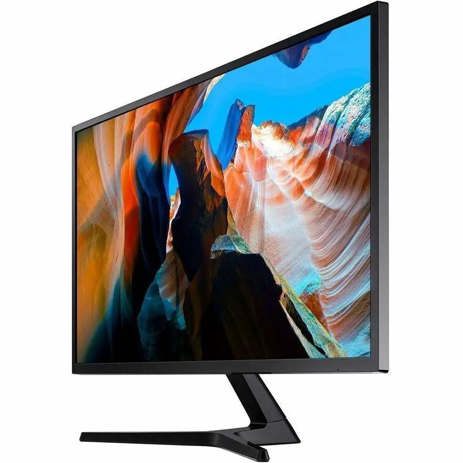 Samsung LU32J590UQNXZA 32-inch WQUXGA gaming monitor with black bezel on a sleek stand