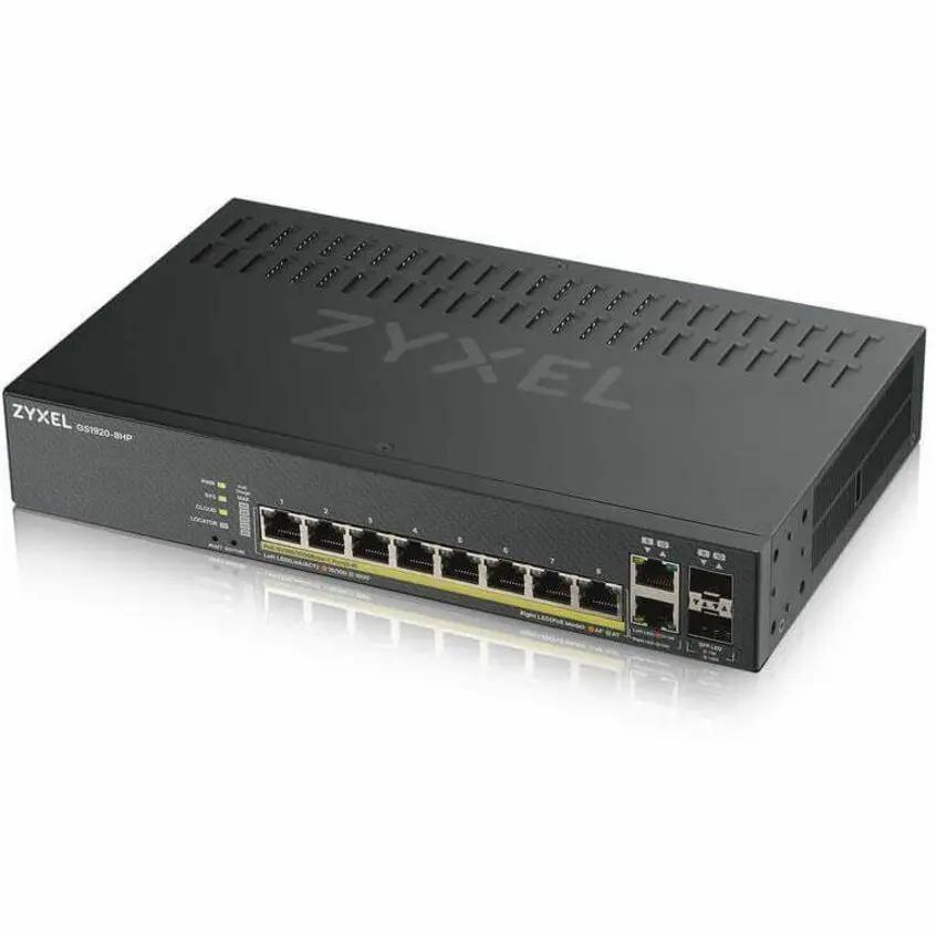 Zyxel GS1920-8HP 8-Port PoE+ SFP Managed Switch, black, 2 SFP uplinks