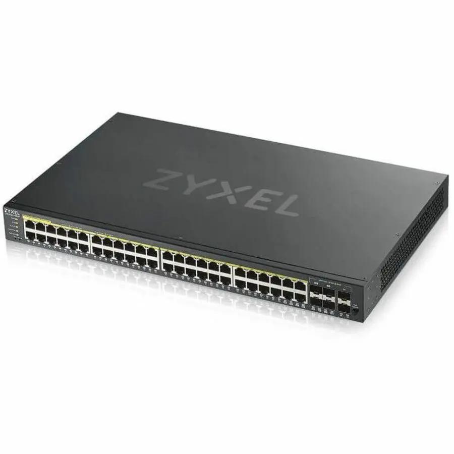 ZYXEL GS1920 48-Port Gigabit PoE+ SFP Switch with 2 SFP uplinks, black metal chassis