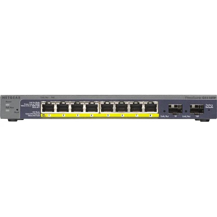 NETGEAR ProSafe GS110TP blue-gray 10-port gigabit managed switch