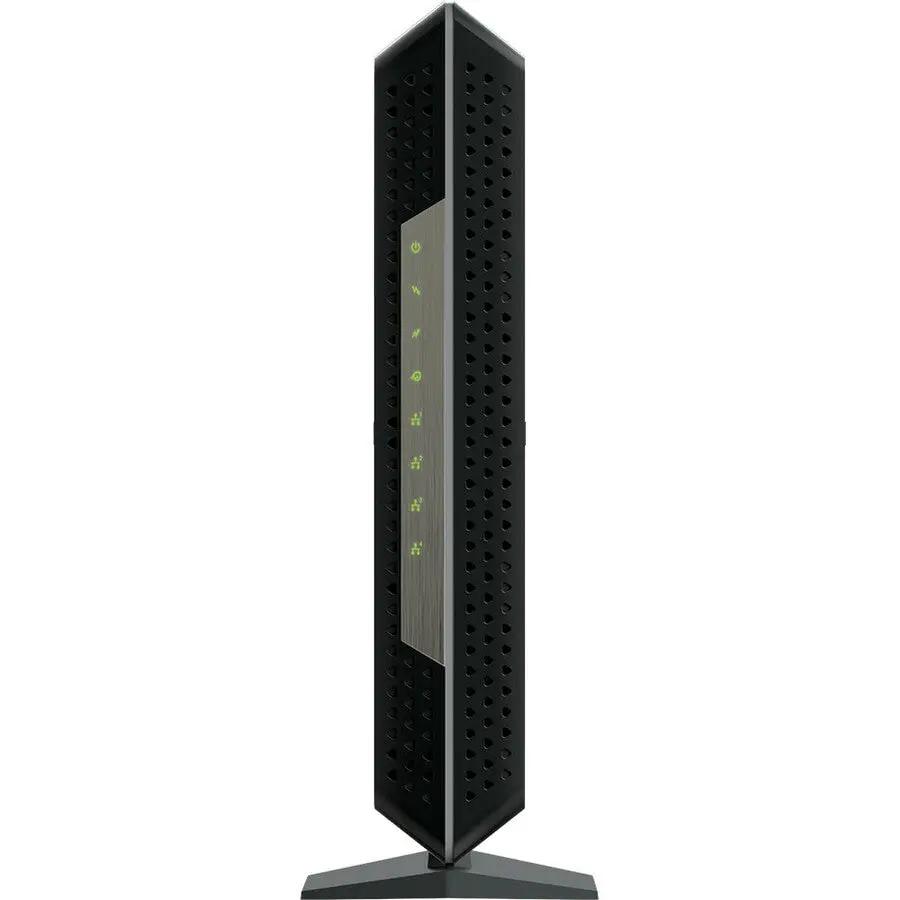 NETGEAR Nighthawk CM1200 modem in black with green LED indicators