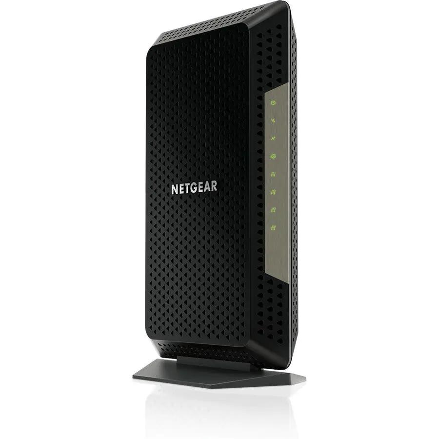 NETGEAR Nighthawk CM1200 modem, black with vertical LED indicator strip, 32x8 DOCSIS 3.1