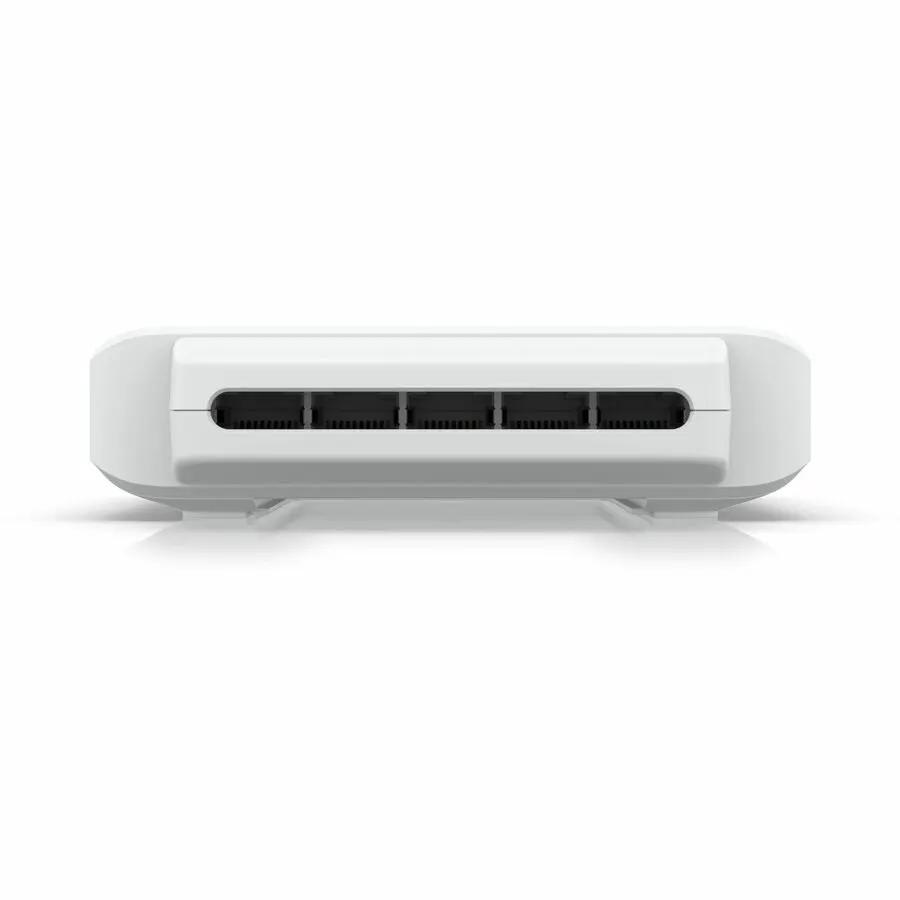 Ubiquiti UniFi USW-FLEX 5-Port Gigabit Managed Switch on a white surface