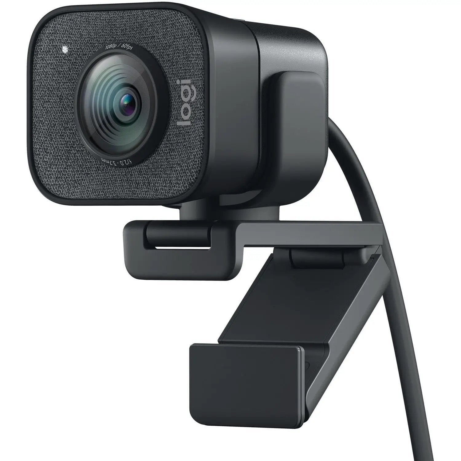 Logitech Stream Cam Plus Graphite webcam on adjustable mount