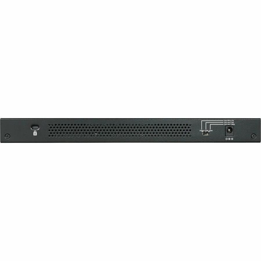 Netgear GS316PP 16-Port Gigabit PoE Switch, black metal chassis, front view