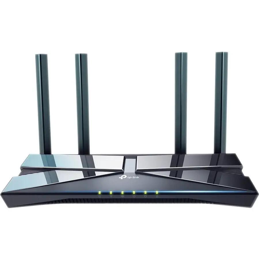 TP-Link Archer AX10 black WiFi 6 router with four antennas