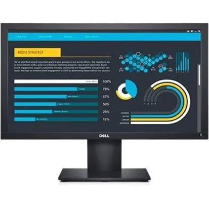 Dell E2020H 20-inch LCD monitor, black on stand