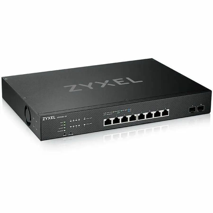 ZYXEL Nebula XS1930 8-Port SFP+ Managed Switch, black metal chassis.