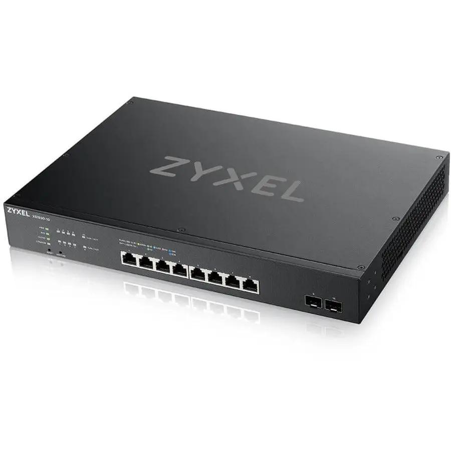 ZYXEL Nebula XS1930 8-Port SFP+ Managed Switch, black metal chassis.