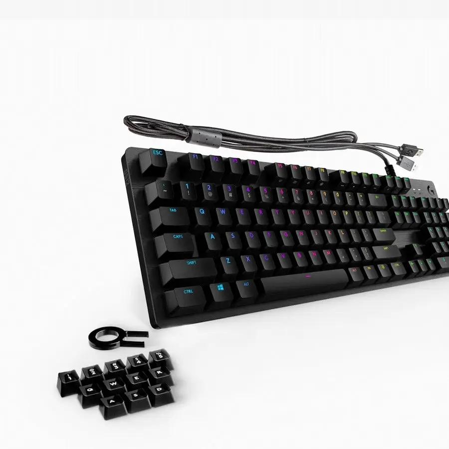 Logitech G512 RGB Mechanical Gaming Keyboard, GX Blue, USB Passthrough