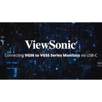 ViewSonic VG1655 15.6-inch 1080p IPS monitor logo on dark blue tech background