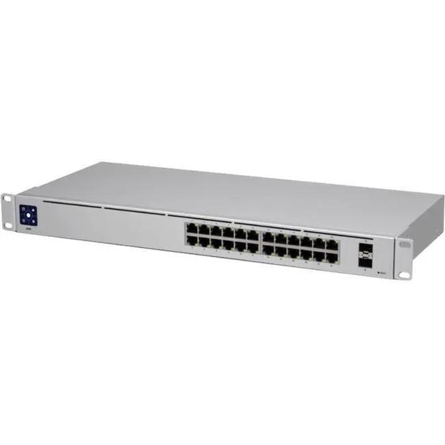 Ubiquiti UniFi USW 24-Port Gigabit Switch, silver 1U rack-mount ethernet switch