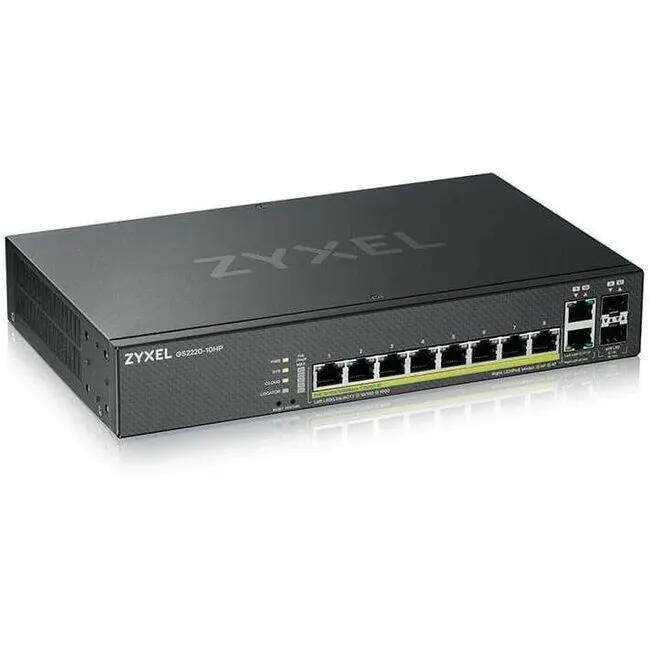 Zyxel GS2220-10HP 8-Port PoE+ switch with 2 SFP uplinks