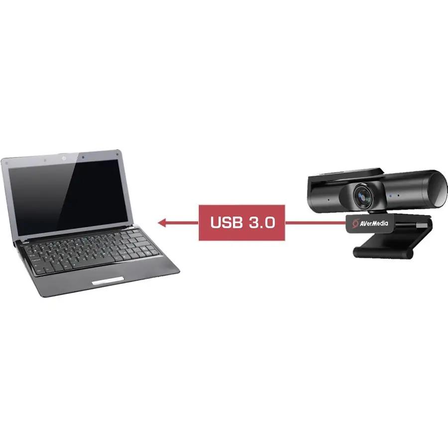 AVerMedia Live Streamer PW513 Webcam - 8 Megapixel - 60 fps - USB 3.0 - TAA and NDAA Compliant