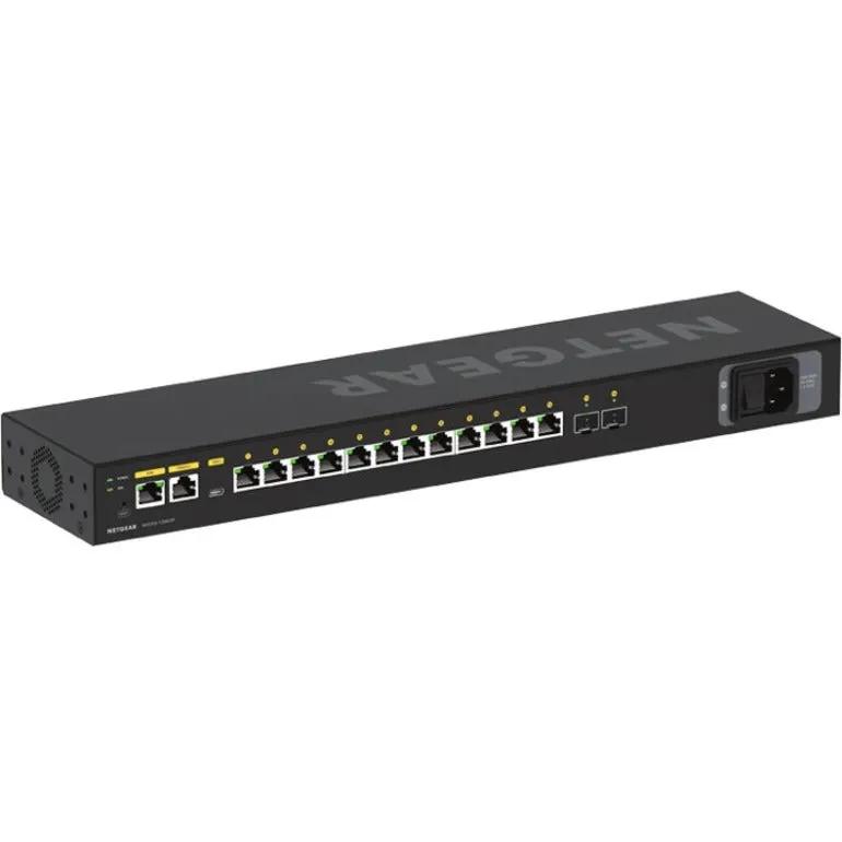 NETGEAR AV Line M4250 12x2.5G and 2xSFP+ managed switch, black rack-mount network switch
