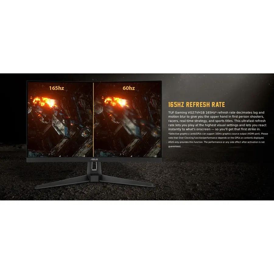 ASUS TUF Gaming VG27VH1B 27-inch curved gaming monitor, 1080p FHD, 165Hz, black