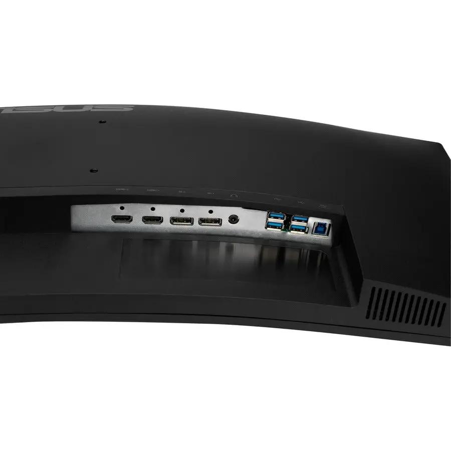 ASUS TUF Gaming VG34VQL1B 34-inch curved gaming monitor back panel with four USB 3.0 ports and video input connectors