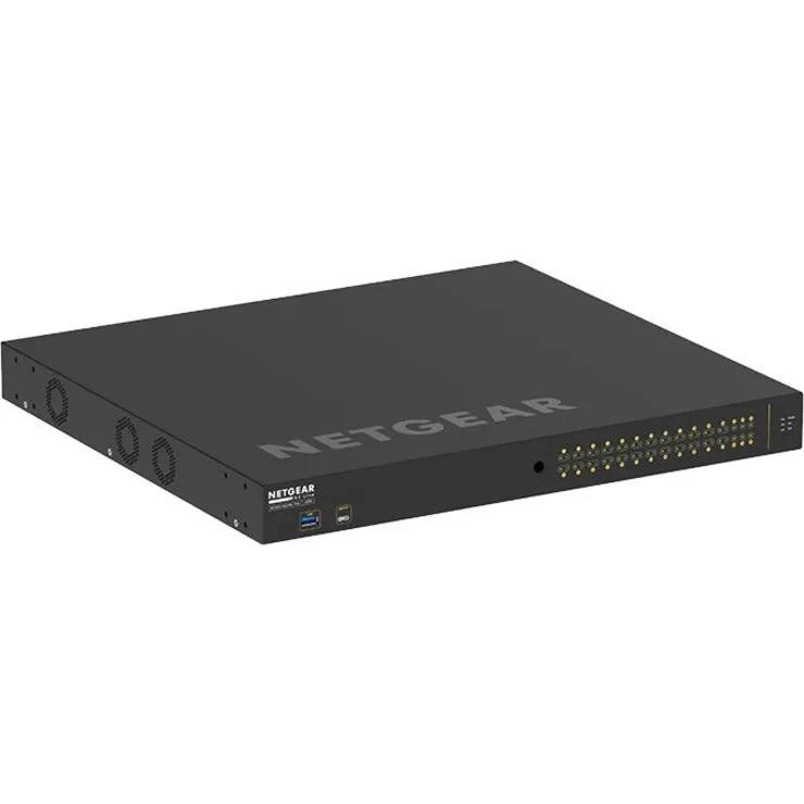 NETGEAR AV Line M4250 26-Port 10GbE PoE+ SFP+ managed switch, black metal chassis