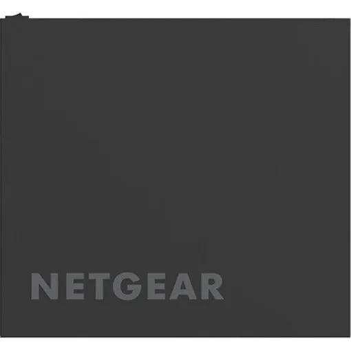 NETGEAR M4250 40G PoE+ switch packaging box, dark gray with NETGEAR logo