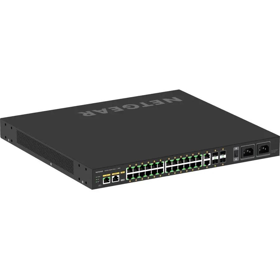 NETGEAR AV Line M4250 26-Port Gigabit PoE++ SFP Managed Switch, front view