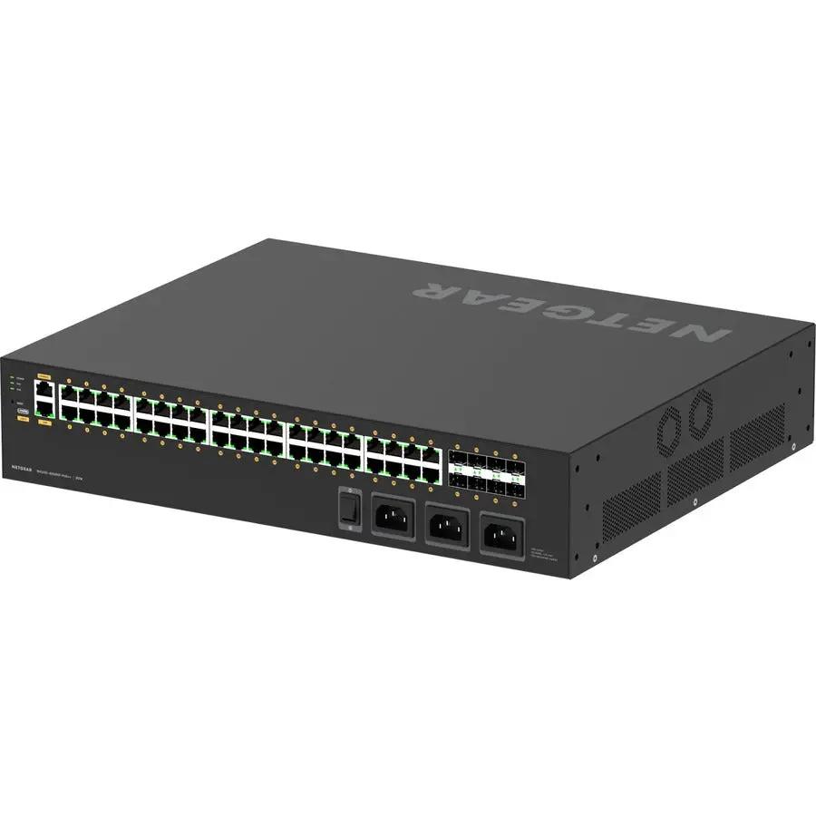 Netgear AVLine M4250-40G8XF 8-Port SFP+ PoE++ managed switch, black 1U rack-mount chassis