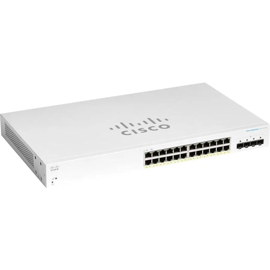 Cisco CBS220 24-Port PoE Gigabit Ethernet Switch with 4 SFP uplink ports
