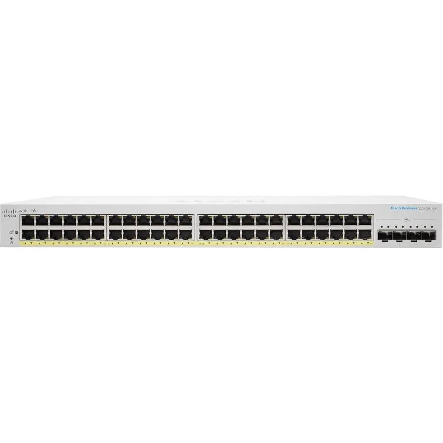 Cisco CBS220 48-Port SFP Managed Switch, gray metal chassis, Hubs & Switches