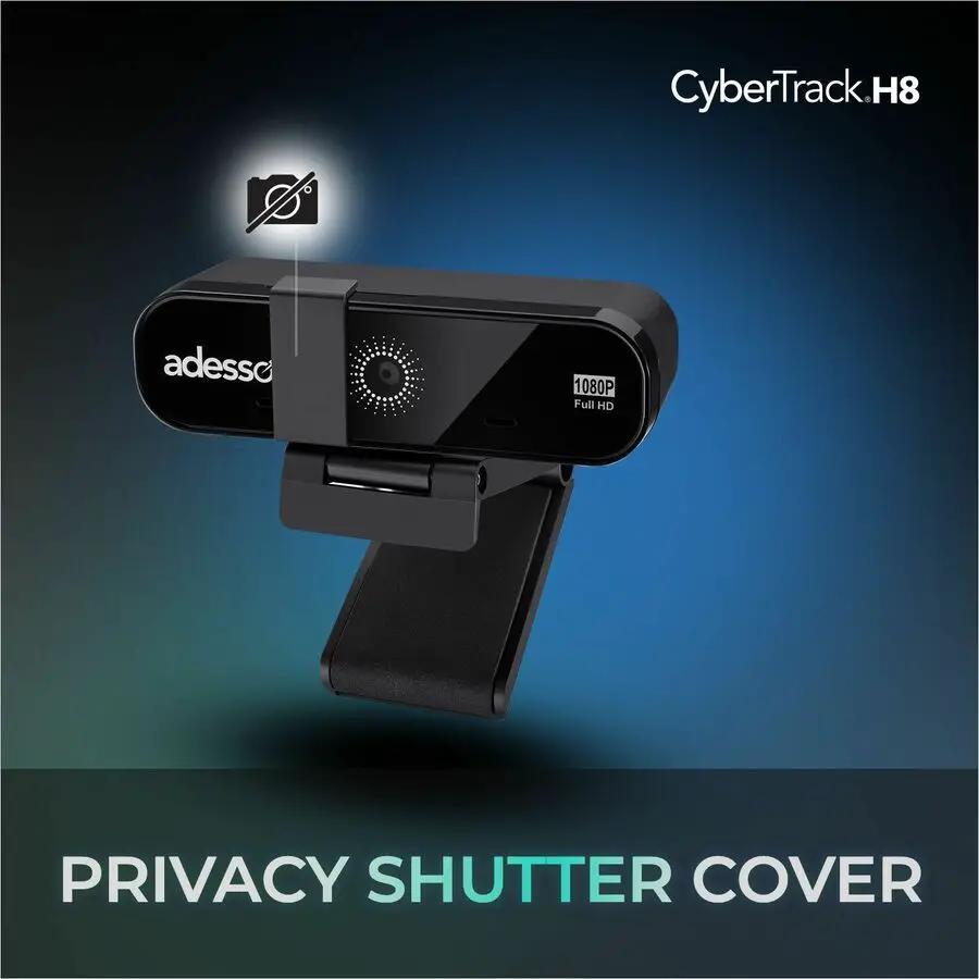 Adesso CyberTrack CyberTrack H8 Webcam - 2.1 Megapixel - 30 fps - Black - USB 2.0