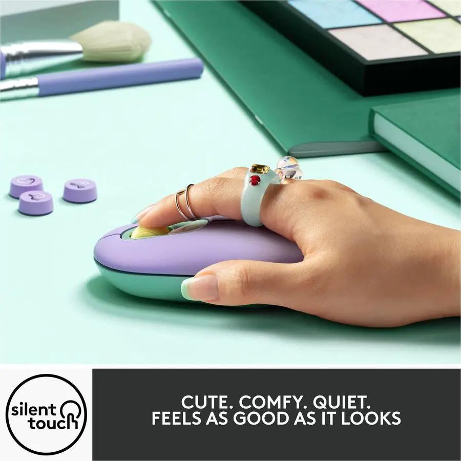 Logitech POP Mouse, Wireless Mouse with Customizable Emojis, SilentTouch Technology, Precision Scroll, Daydream