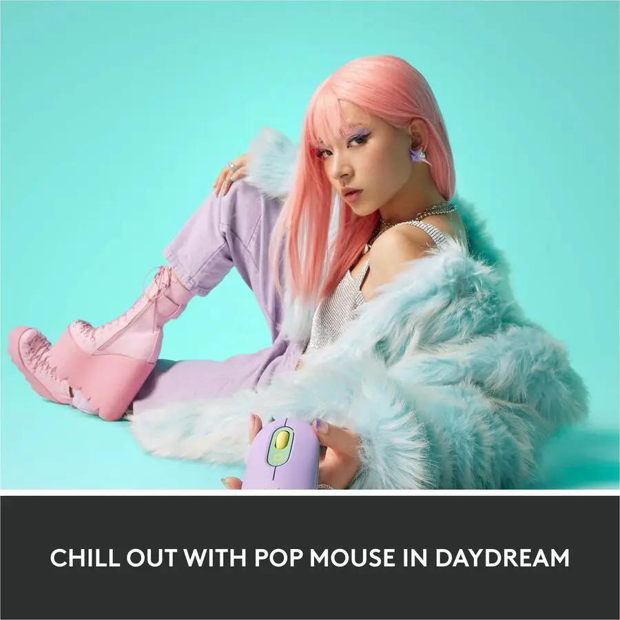 Logitech POP Mouse, Wireless Mouse with Customizable Emojis, SilentTouch Technology, Precision Scroll, Daydream