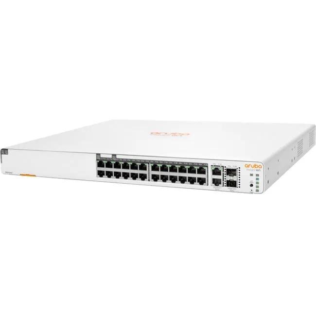 HPE Aruba Instant On 1960 20-Port PoE+ Switch, white metal chassis with Aruba logo