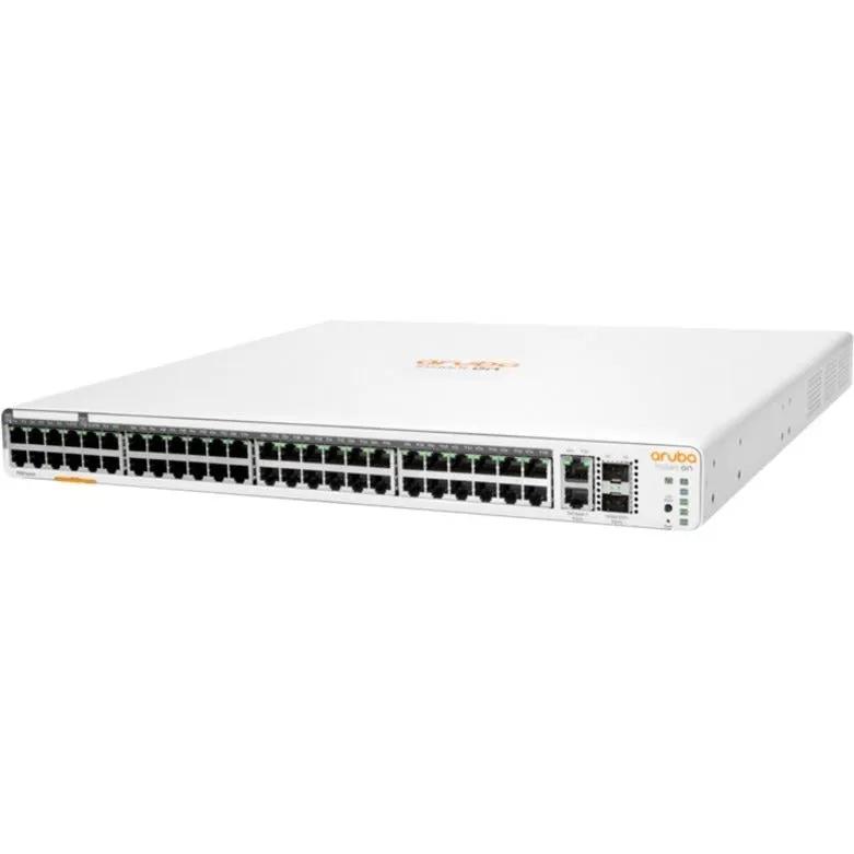 HPE Instant On 1960 48G PoE SFP+ switch, white, 48-port PoE network switch
