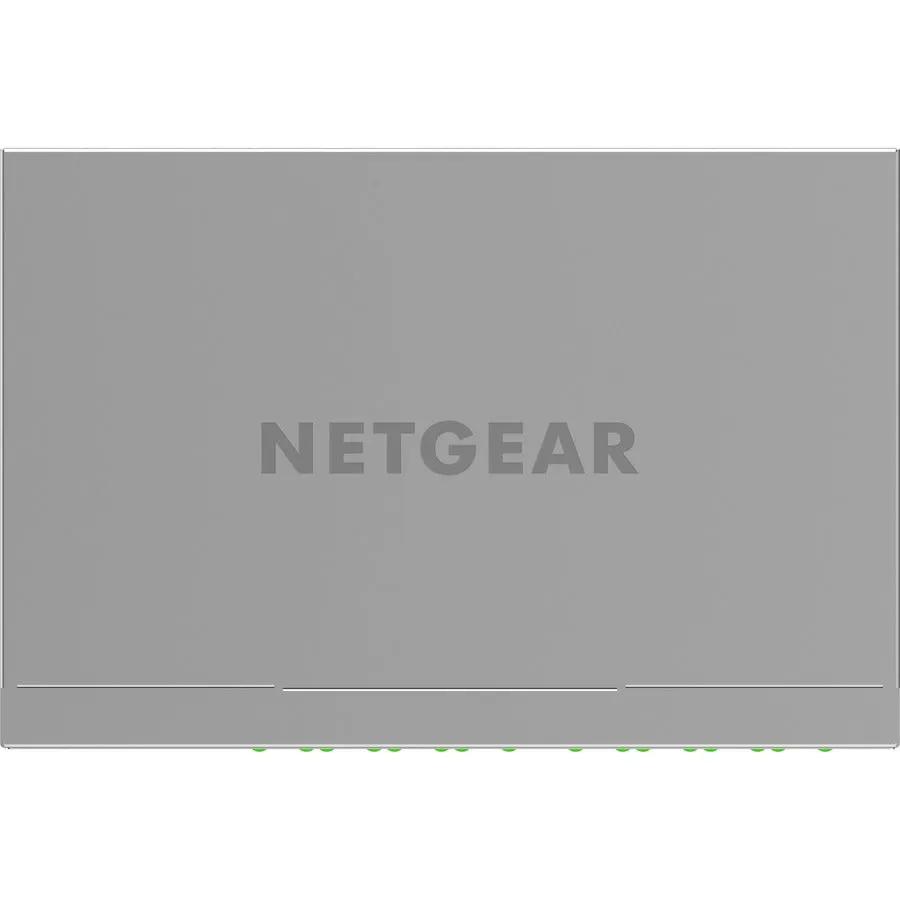 Netgear Plus Ultra60 8-Port PoE Switch, grey metal enclosure with NETGEAR branding