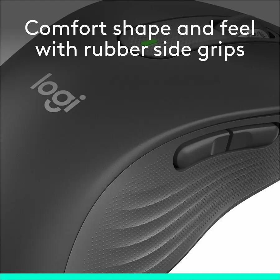 Logitech Signature M650 L Full Size Wireless Mouse (Left-Handed) - For Large Sized Hands, 2-Year Battery, Silent Clicks, Customizable Side Buttons, Bluetooth, for PC/Mac/Multi-Device/Chromebook