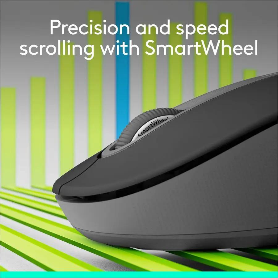 Logitech Signature M650 L Full Size Wireless Mouse (Left-Handed) - For Large Sized Hands, 2-Year Battery, Silent Clicks, Customizable Side Buttons, Bluetooth, for PC/Mac/Multi-Device/Chromebook
