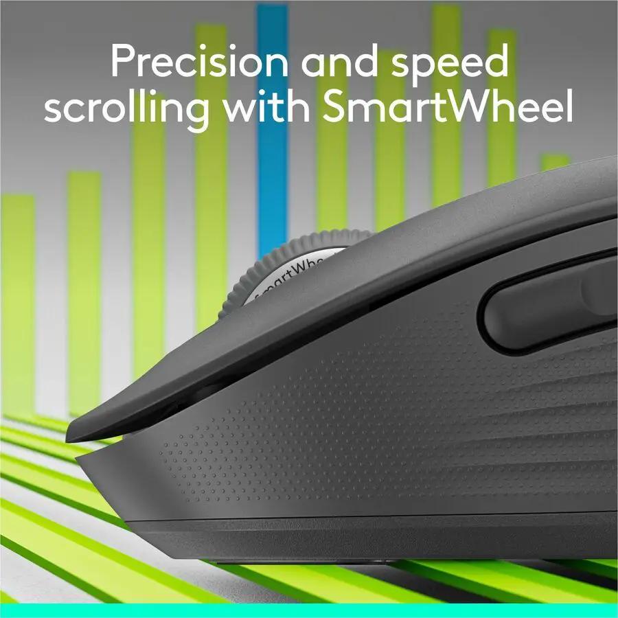 Logitech Signature M650 Wireless Mouse - For Small to Medium Sized Hands, 2-Year Battery, Silent Clicks, Bluetooth, Graphite
