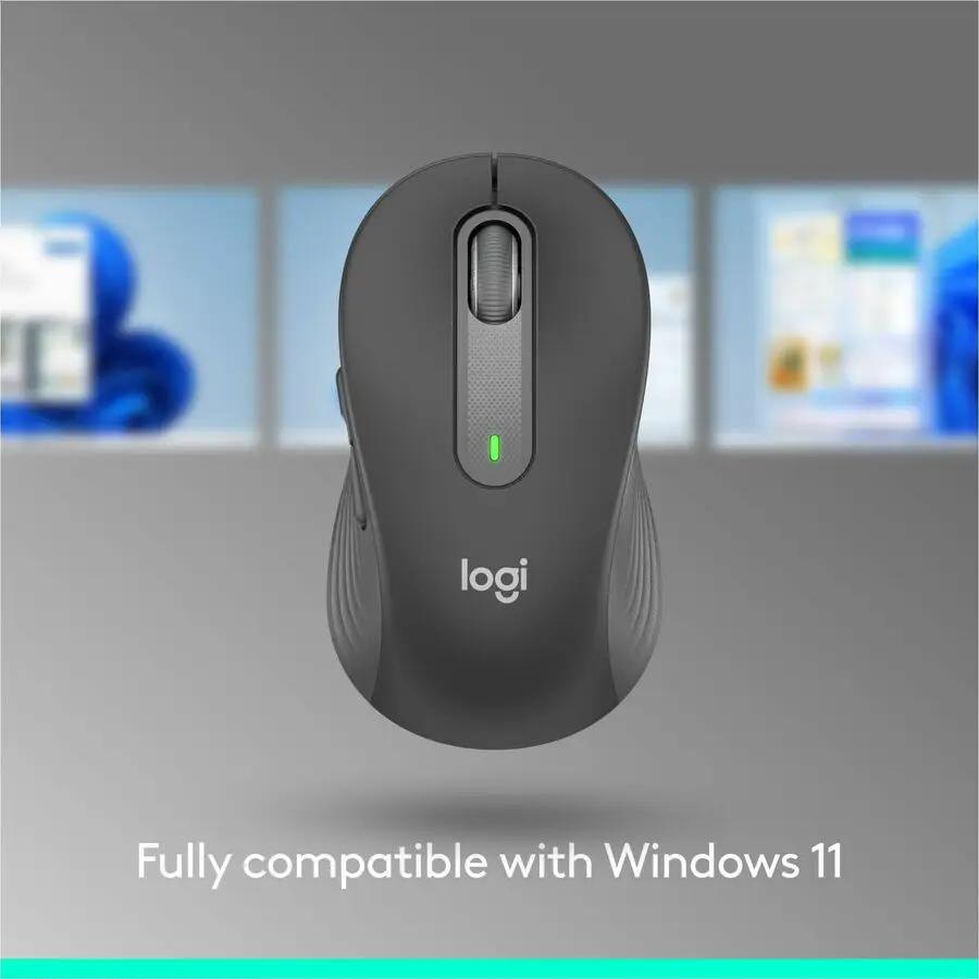 Logitech Signature M650 L Full Size Wireless Mouse - For Large Sized Hands, 2-Year Battery, Silent Clicks, Bluetooth, Red