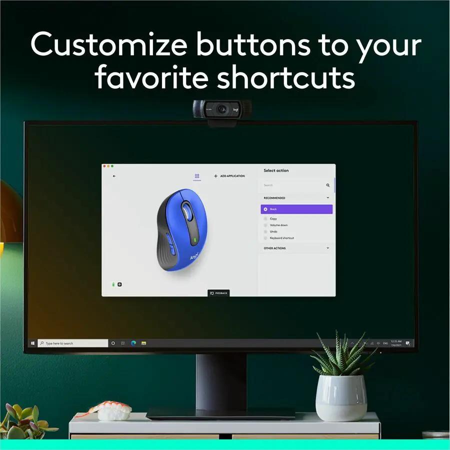 Logitech Signature M650 L Full Size Wireless Mouse - For Large Sized Hands, 2-Year Battery, Silent Clicks, Blue