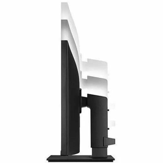 LG 27BP450Y-I 27-inch IPS monitor, black, side-profile view on stand