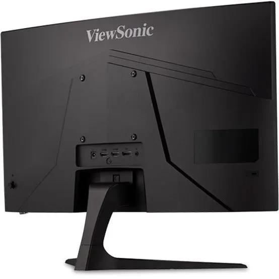 ViewSonic OMNI VX2418C 24-inch curved gaming monitor, black, back ports visible.