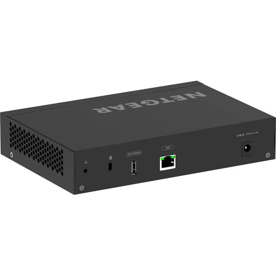 NETGEAR AVLine M4250 9-Port PoE+ managed switch, black metal chassis